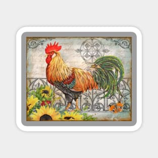 Ironwork Rooster A Magnet