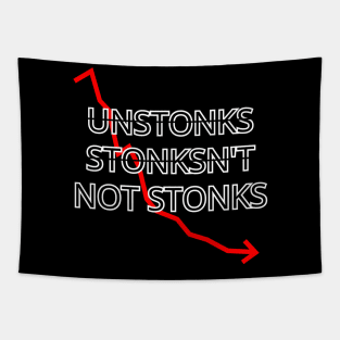 Unstonks Stonksn't Not Stonks Bear Gang Tapestry