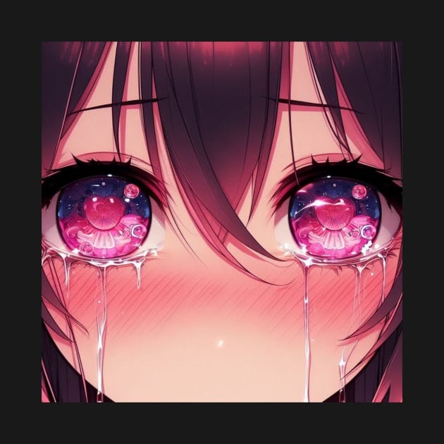 Anime Eyes - Sad Girl Pink by AnimeVision