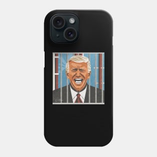 Trump laughing behind bars Phone Case