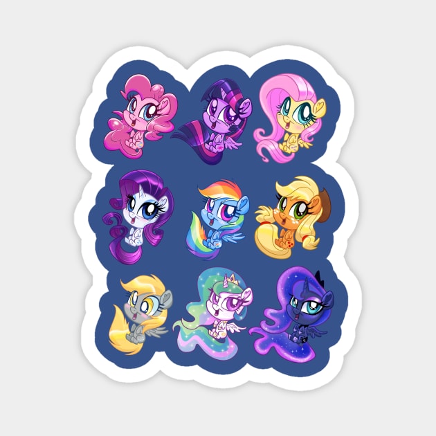 Pony Chibis Magnet by SophieScruggs