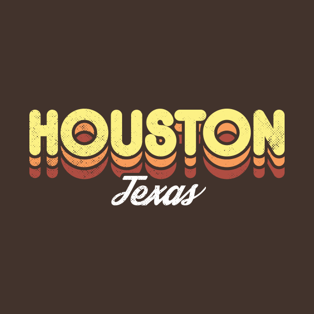 Retro Houston Texas Brown by rojakdesigns