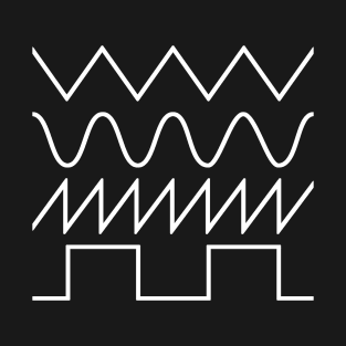 Synthesizer Waveforms (white font) #2 T-Shirt