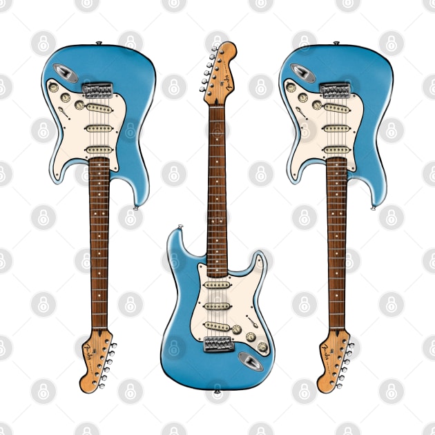 Triple Opal Spark Stratocaster by saintchristopher