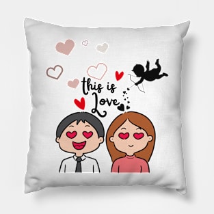 Valentines Day T-Shirt Pillow