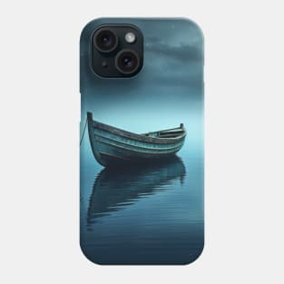 Tranquil Water Boat Serene Landscape Phone Case