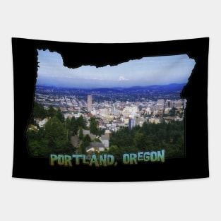 Oregon State Outline (Portland) Tapestry