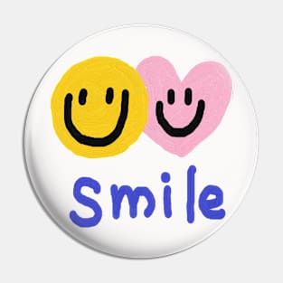 smile, smiley face, oil painting Pin