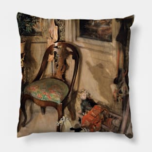 Toys in the Corner by Carl Larsson Pillow