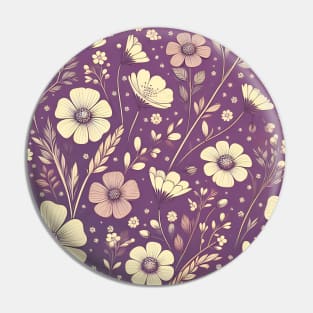 Purple Floral Pin