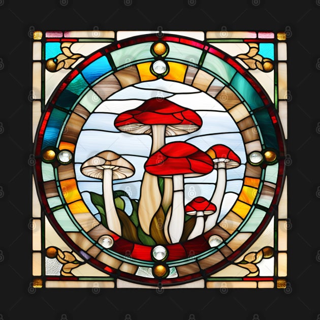 Gilly Mushroom Stained Glass by Xie