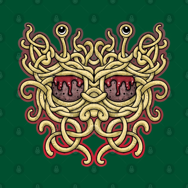 The flying spaghetti monster, pastafarian merch, R amen. by weilertsen