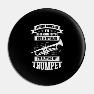 Funny Trumpet Player Music Trumpeter Gift Pin