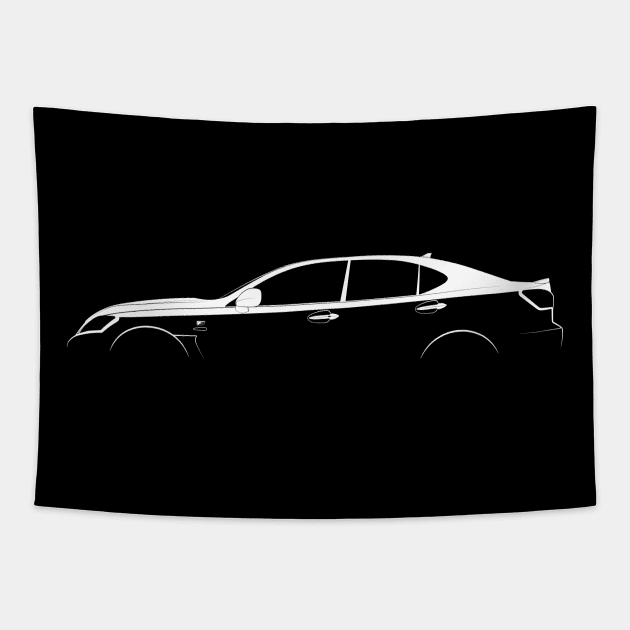 Lexus IS F (XE20) Silhouette Tapestry by Car-Silhouettes