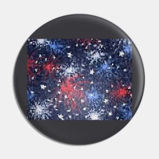 Red white and blue fireworks Pin