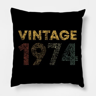 50th Birthday Vintage 1974 50 Years Old Pillow