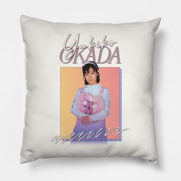 Yukiko Okada / Retro 80s Fan Design Pillow by DankFutura