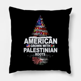 Christmas Tree  American Grown With Palestinian Roots - Gift for Palestinian From Palestine Pillow