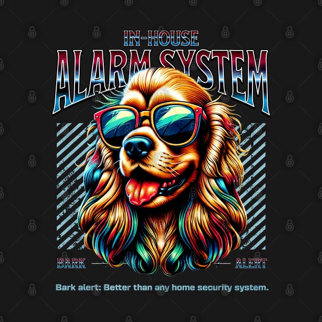 Bark Alert Cocker Spaniel Dog by Miami Neon Designs