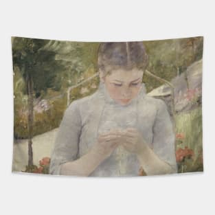 Girl in the Garden by Mary Cassatt Tapestry