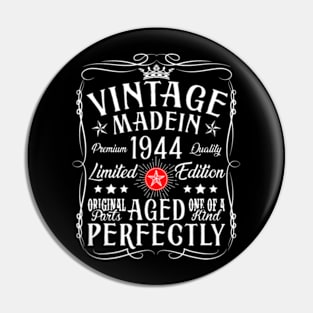 Vintage 80th Birthday Decorations Vintage 1944 80 Birthday Pin