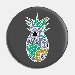 Floral pineapple Pin