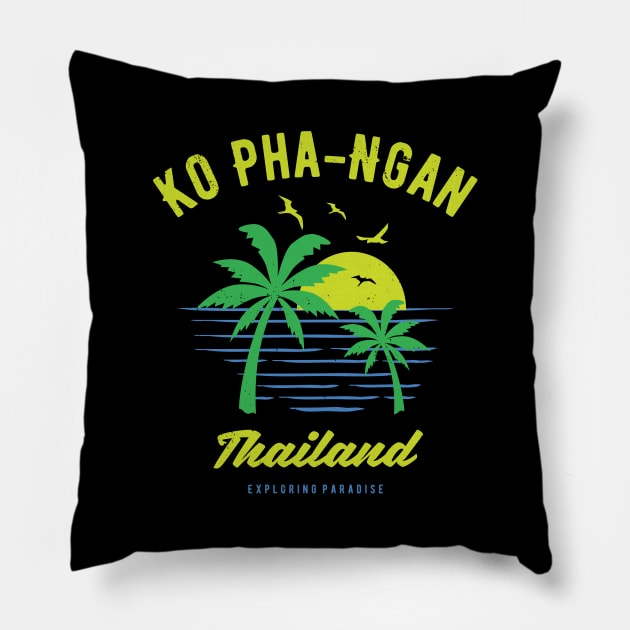 Ko Pha-Ngan Thailand Souvenir & Thai Gift Pillow by shirtonaut