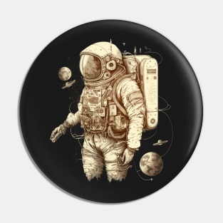 The Cosmic Adventurer: A High-Tech Hero in the Stars Pin