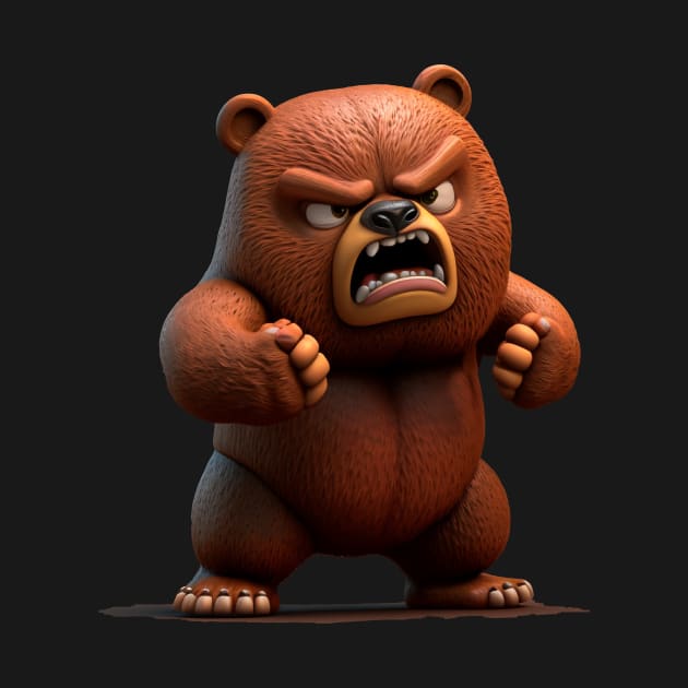 Cute brown bear 3D by Alli_art