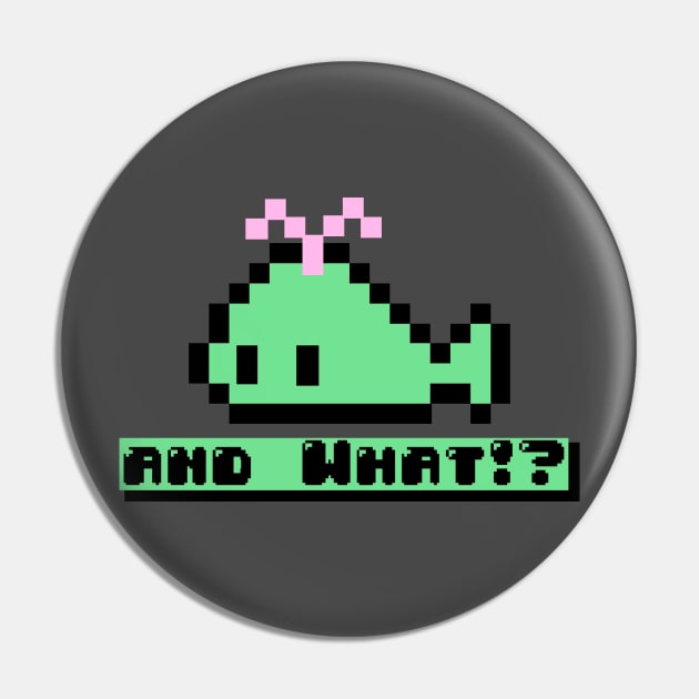 Cute Pixel Whale - And What!? Pin by KO'd Tako