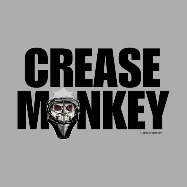 Crease Monkey - funny ice hockey goalie by eBrushDesign