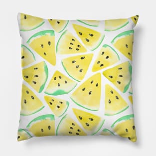 Yellow watermelon slices pattern Pillow