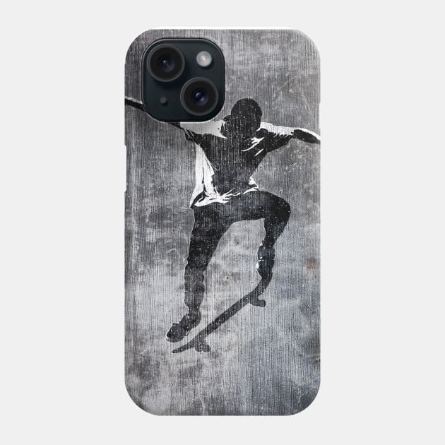 Skateboarder Stencil Phone Case by AKdesign