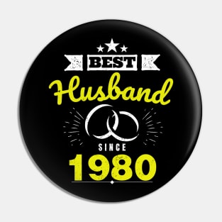 Mens Best Husband Since 1980 Married for 38 Years T Shirt Pin