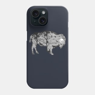 Wild Bison Silhouette Phone Case