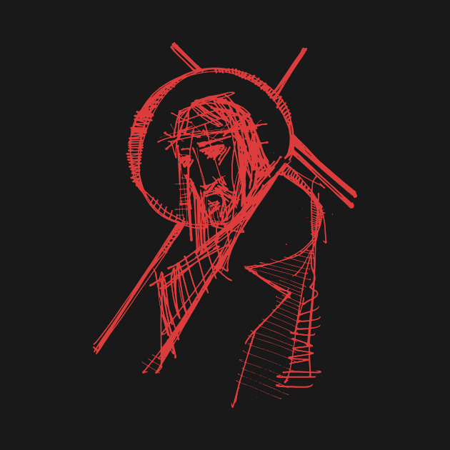 Jesus Christ at his Passion illustration by bernardojbp