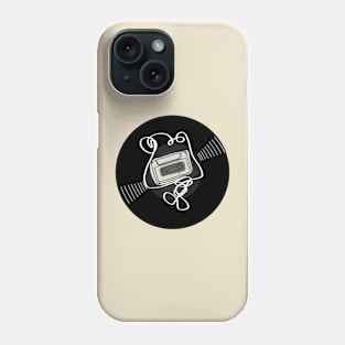 Vinyl - Cassette minimalist line art Phone Case