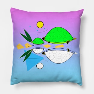 turtles and the sea Pillow