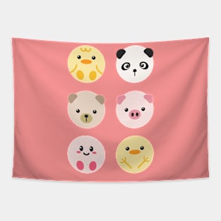 Kawaii Maru friends Tapestry