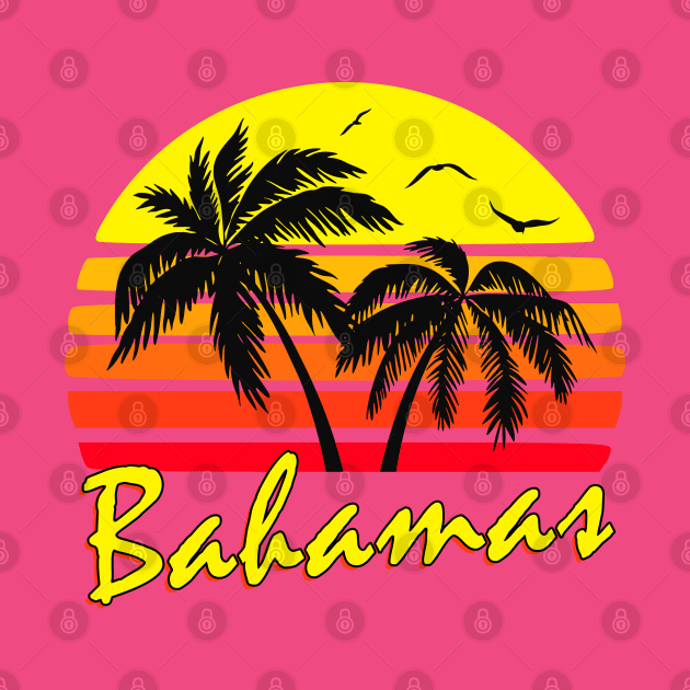 Bahamas Retro Sunset by Nerd_art