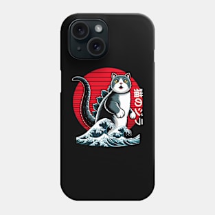 Catzilla Cat Japanese Art Funny Cat Phone Case