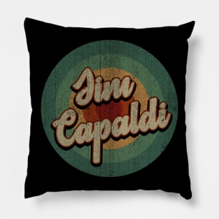 Circle Retro Vintage Jim Capaldi Pillow