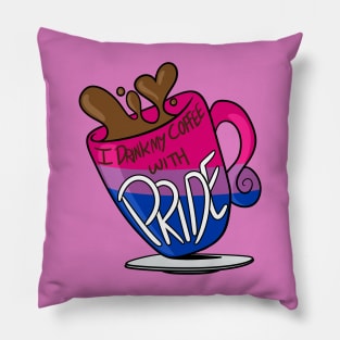 I Drink My Coffee With Pride! (Bisexual) Pillow