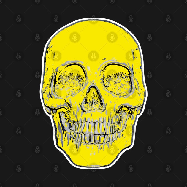 One Piece Skull, Yellow Skull, Golden Skull, Funny Skull by Vladimir Zevenckih