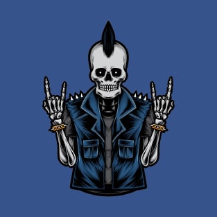 Punk Rock Skull Character T-Shirt