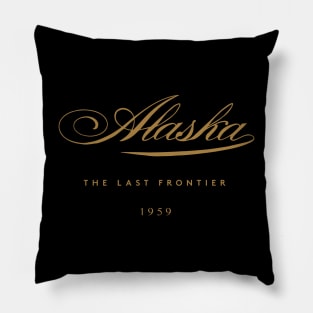 Alaska Calligraphic Lettering Pillow