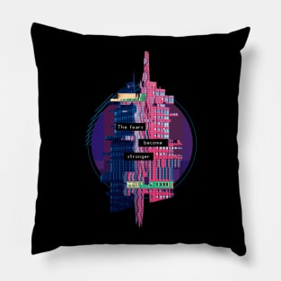 Glitch 3D Art Pillow