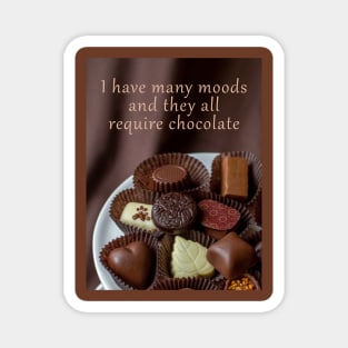 Delicious, creamy gourmet chocolate with quote Magnet