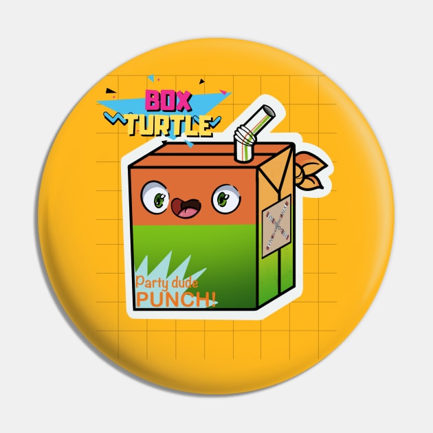 Box Turtle Mikey Pin by TLareauArt