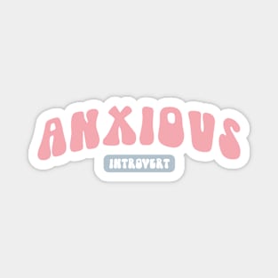 Anxious Introvert Groovy Aesthetic Magnet